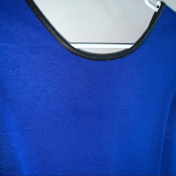 The Limited Peplum Faux Leather Midi Dress Medium - Picture 5 of 7